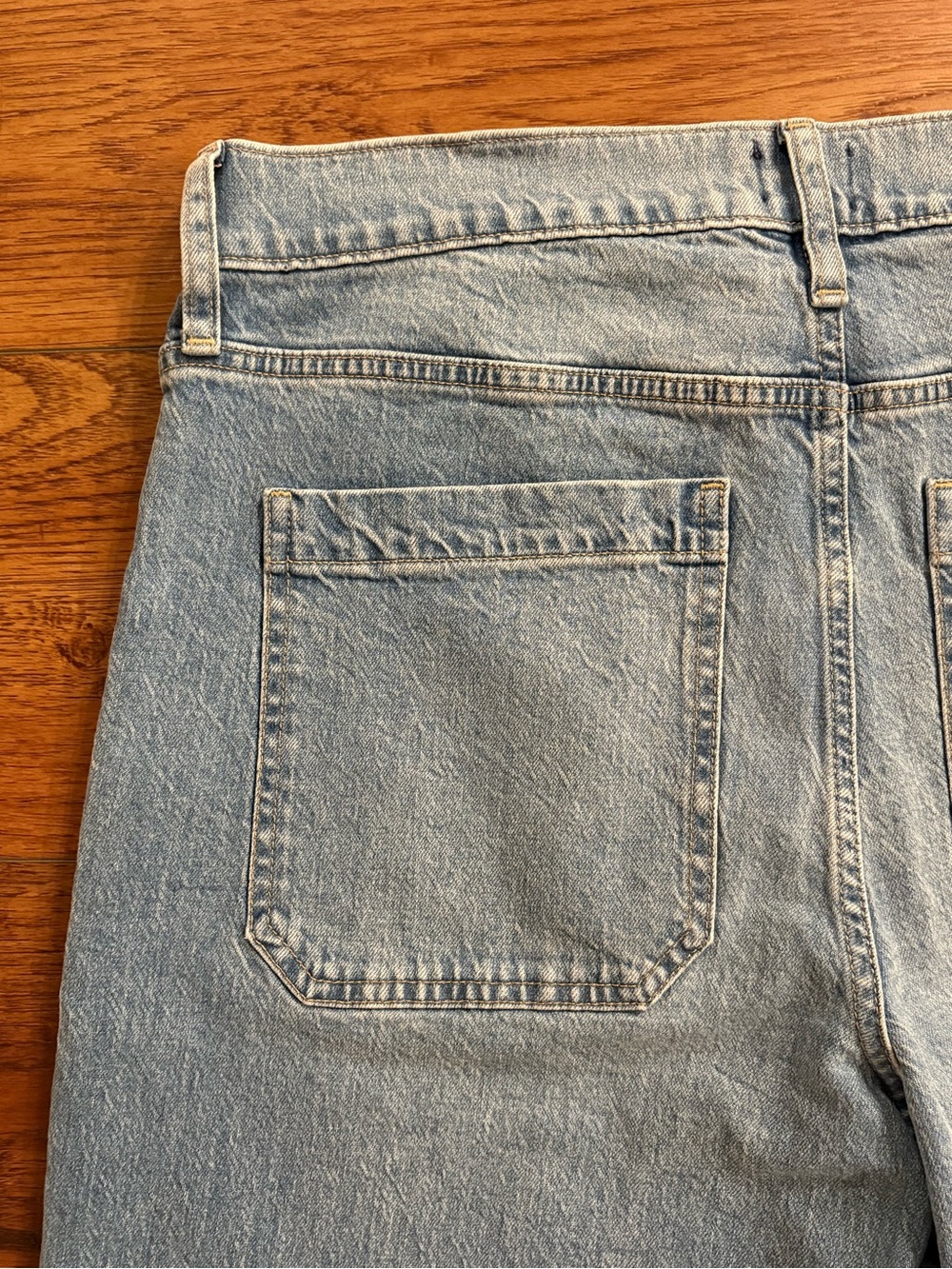 J.Crew Wide Leg Crop Jeans Light Wash Patch Pocket Denim Size 30 - Picture 9 of 9